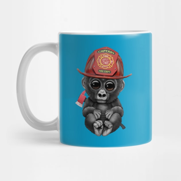 Cute Baby Gorilla Firefighter by jeffbartels